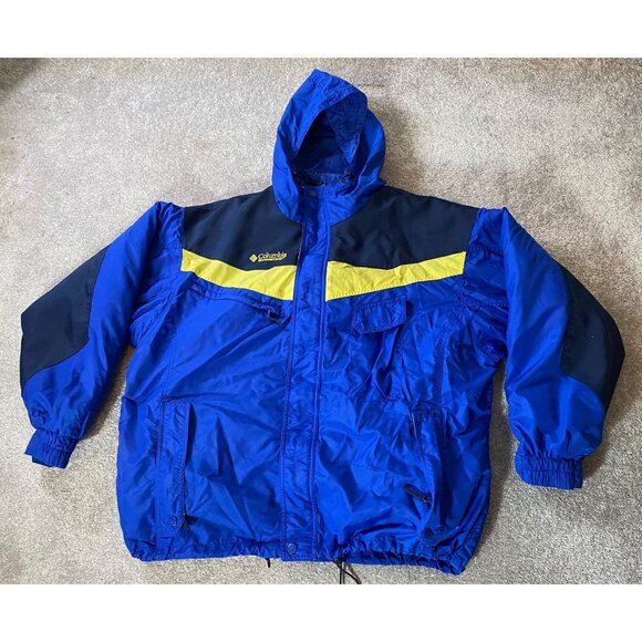 Columbia Mens Blue & Yellow 3 in 1 Jacket XL - Picture 1 of 15